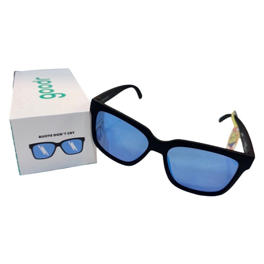 Goodr Tidal G Polarized Sunglasses “Buoys Don’t Cry” Black/Blue w/Box